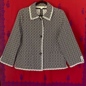 Women’s Vintage Lightweight Black and White Jacket